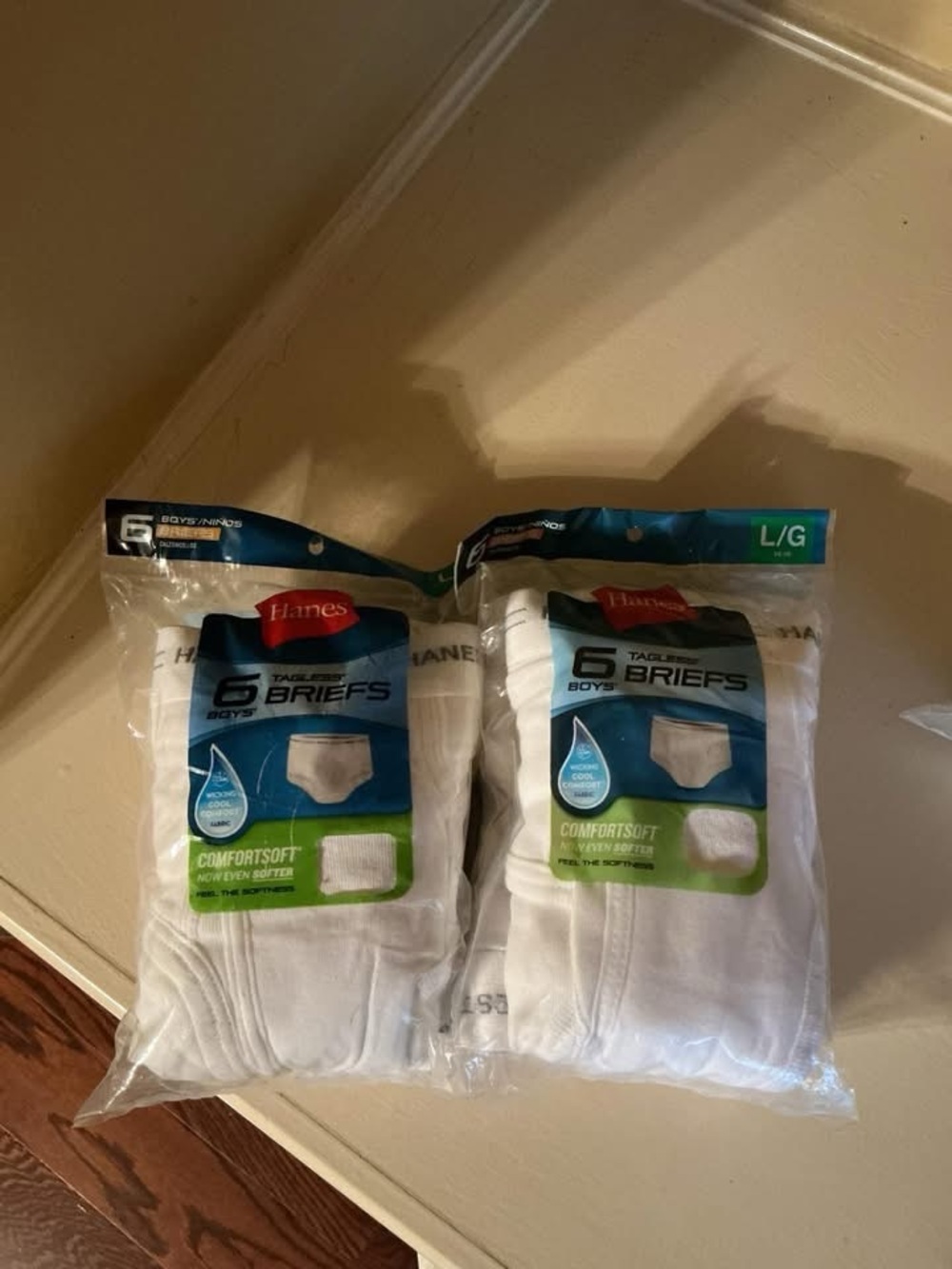 New Hanes Boys White ComfortSoft Briefs Pack - White